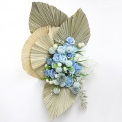 White And Gold Paper Flower Wall
