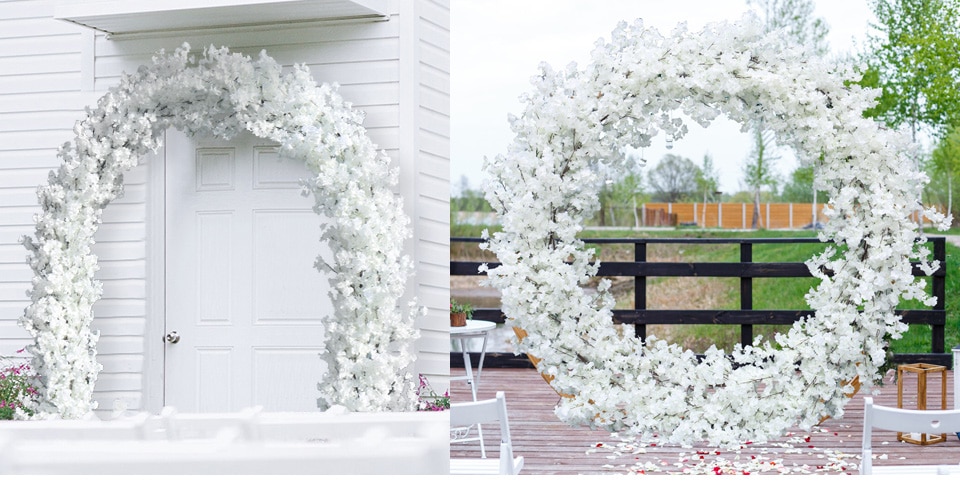 outdoor artificial vines with flowers